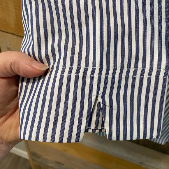Liz, Claiborne, 100% cotton 3/4 sleeve striped blouse Size XL - Picture 8 of 9